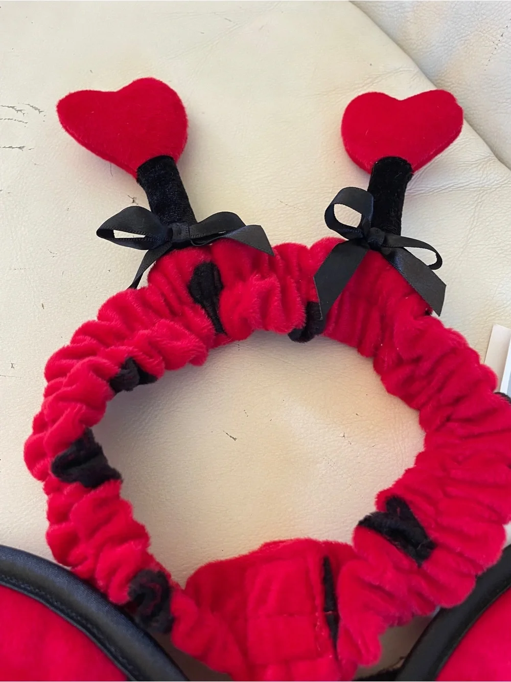 🐞 Koala Kids Red and Black Ladybug Costume with Headband 3-6 months